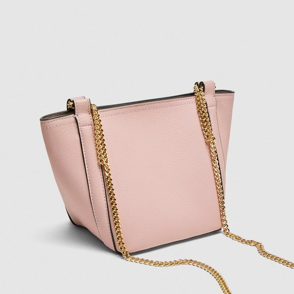 Zara Mini Bucket Bag Straps Shoulder bag Pink - Picture 5 of 8